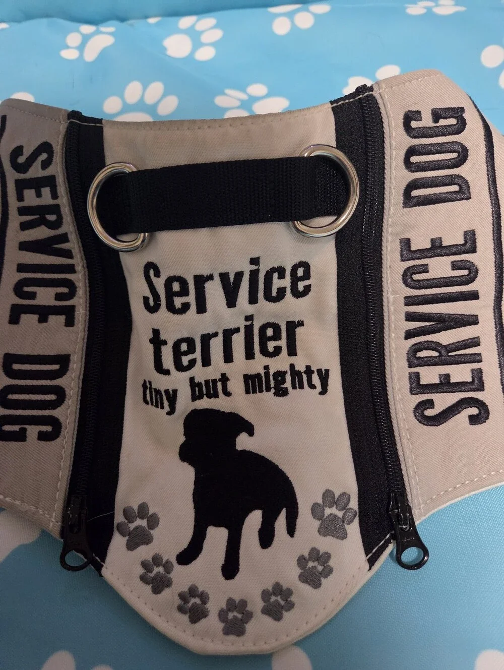 Service Dog Vest - White/Black